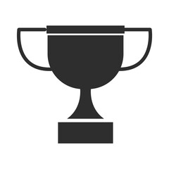 trophy award prize success silhouette icon design