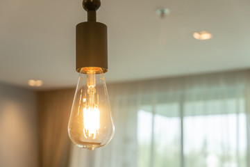 close up of luxury light bulbs in a living room.
