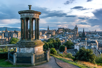 Fototapeta na wymiar Edinburgh Scotland Skyline ,viewed from Calton Hill