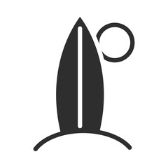 extreme sport surfboard equipment active lifestyle silhouette icon design