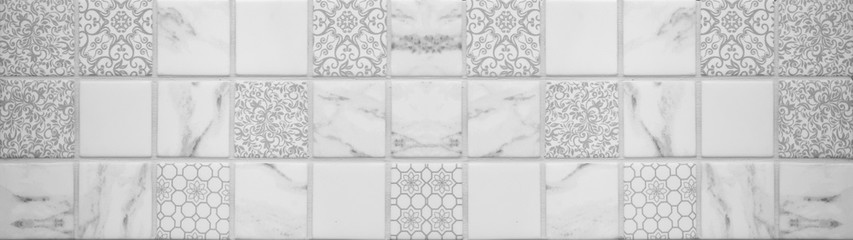 Gray grey white concrete stone cement vintage retro geometric square mosaic motif tiles texture...