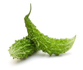 Bitter melon on white background
