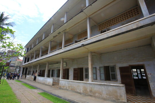 PHNOM PENH:CAMBODIA; APRIL 11 Tuol Sleng Genocide Museum In Phnom Penh On 11 April 2017. Formerly The Chao Ponhea Yat High School, Chronicling The Cambodian Genocide