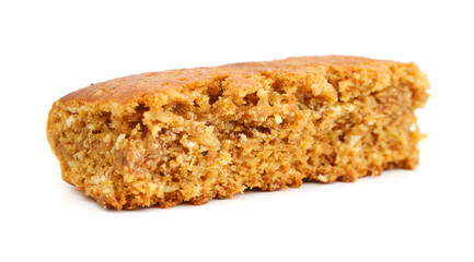 Oatmeal cookies on the white background