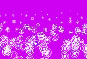 Light Pink, Blue vector texture with disks, lines.