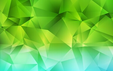 Light Green vector polygon abstract layout. Colorful illustration in abstract style with triangles. A new texture for your web site.