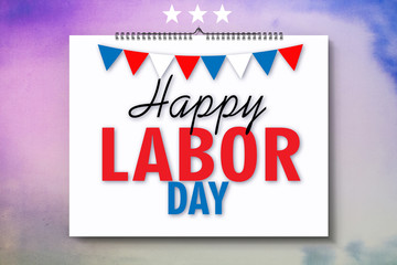 happy labor day card, banner or poster