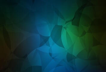 Obraz premium Dark Blue, Green vector polygon abstract background.