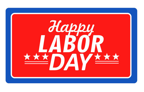 happy labor day, web icon, card or banner 