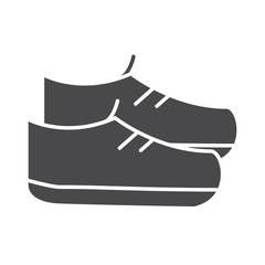sport shoes accessory equipment silhouette icon design