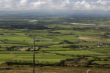 Overlooking farmland of rural North Kerry in Ireland