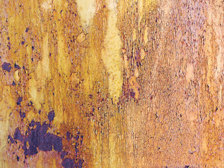 Creative bright metallic background. Flat background texture of dirty rusty metal. Bright rusty spots as the main background for a vintage scratched design