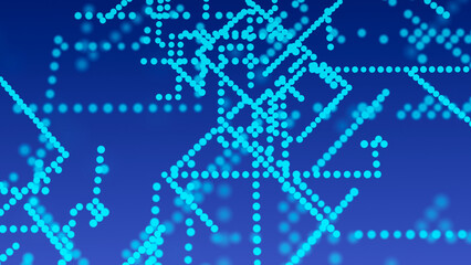 illustration. Abstract technology background. Big data. Futuristic background. 3d rendering.