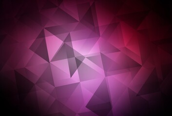 Dark Pink vector polygonal background.