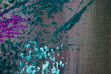 Oil painting window with flowers. Background. Texture.