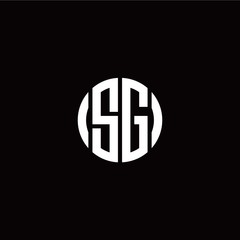 initial S G letter with circle style logo template vector