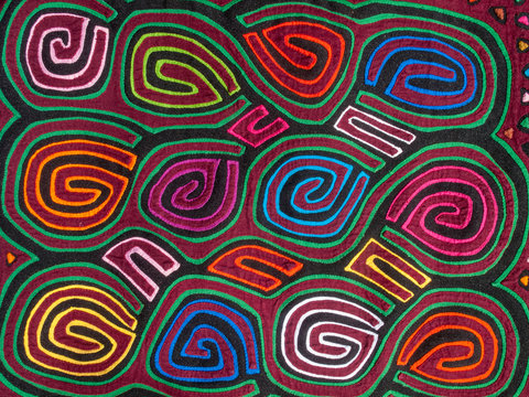 Traditionelle Mola Art der Kuna Indianer