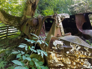 Sarajevo, Igman, Bosnia and Herzegovina -August 13th 2020: The site of the deaths of American...