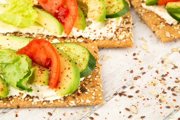 Sandwiches with avocado