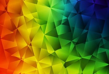 Obraz premium Dark Multicolor vector gradient triangles template.