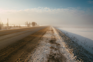 road in the snow