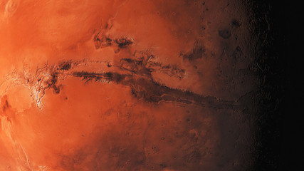 The Valles Marineris Canyon of Mars. Photo realistic 3D render. © HAKAN AKIRMAK