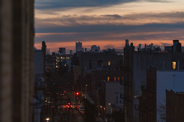 Sunsets over rooftops