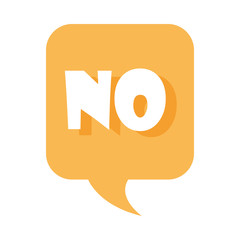 Fototapeta premium slang bubbles, no yellow bubble over white background, flat icon design