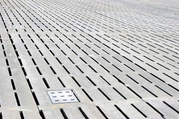 Reinforcement metal framework for concrete pouring. Ready for filling up with concrete.