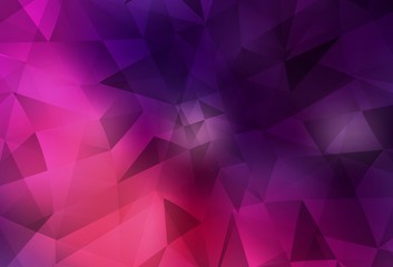Dark Pink vector abstract polygonal pattern.