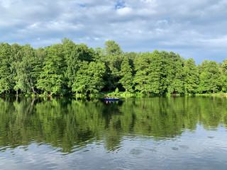 Moscow region, the city of Balashikha. Pekhorka river in July near the Park  Pekhorka. Russia