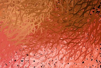 Light Red, Yellow vector pattern with bent lines.