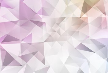 Light Pink, Yellow vector shining triangular background.