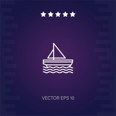 boat vector icon modern illustration