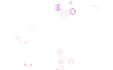 Light Pink vector background with bubbles.