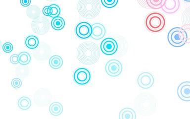 Light Blue, Red vector texture with disks.