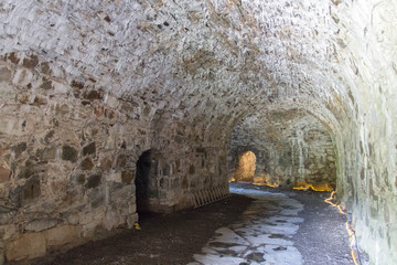 Corridor inside of Bohus Fortress, Kungalv, Bohuslan, Sweden.