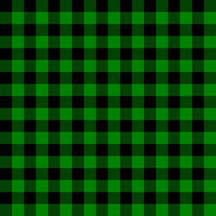 Tartan plaid. Scottish pattern in black and green cage. Scottish cage. Traditional Scottish checkered background. Seamless fabric texture. Vector illustration