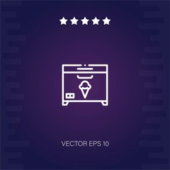 freezer vector icon modern illustration