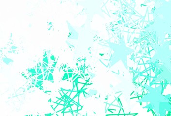Light Green vector texture with beautiful stars.