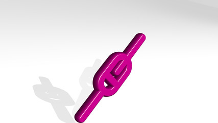 ELECTRONICS CRYSTAL DIODE 3D icon casting shadow - 3D illustration for computer and background