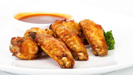 Delicious imaginative dishes made gourmet. Creative dishes are prepared from chicken meat