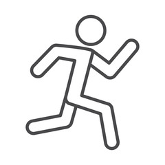 male running speed sport race line icon design