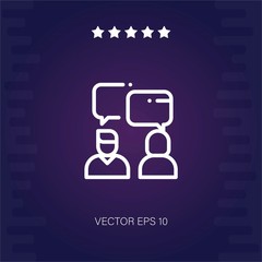 interview vector icon modern illustration