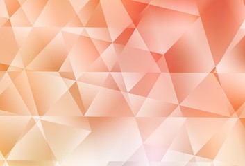 Light Orange vector polygon abstract backdrop.