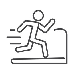 man running on the runway speed sport race line icon design