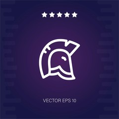 roman helmet vector icon modern illustration