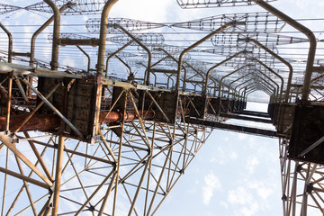 Large antenna field. Soviet radar system 