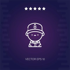 captain vector icon modern illustration