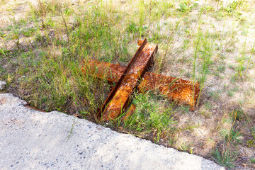 Radioactive dead zone of Chernobyl. Abandoned looted appliances, cars, electronics in Chernobyl accident. Consequences of evacuation, looting and vandalism after an explosion